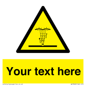 Custom warning geyser water jet